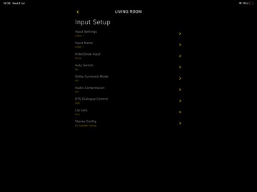 Radia AV Control iPad screenshot