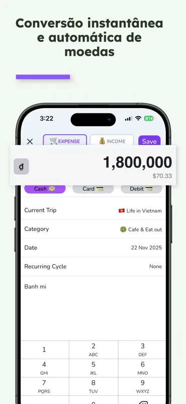 NomadWallet: Gastos de Viagem screenshot 7 of 8