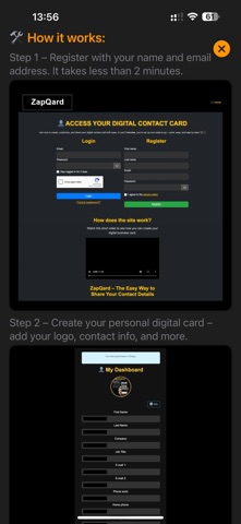 ZapQard App screenshot