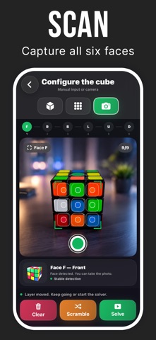 Capture d’écran 1 — CubeFlow - Cube Solver — iPhone