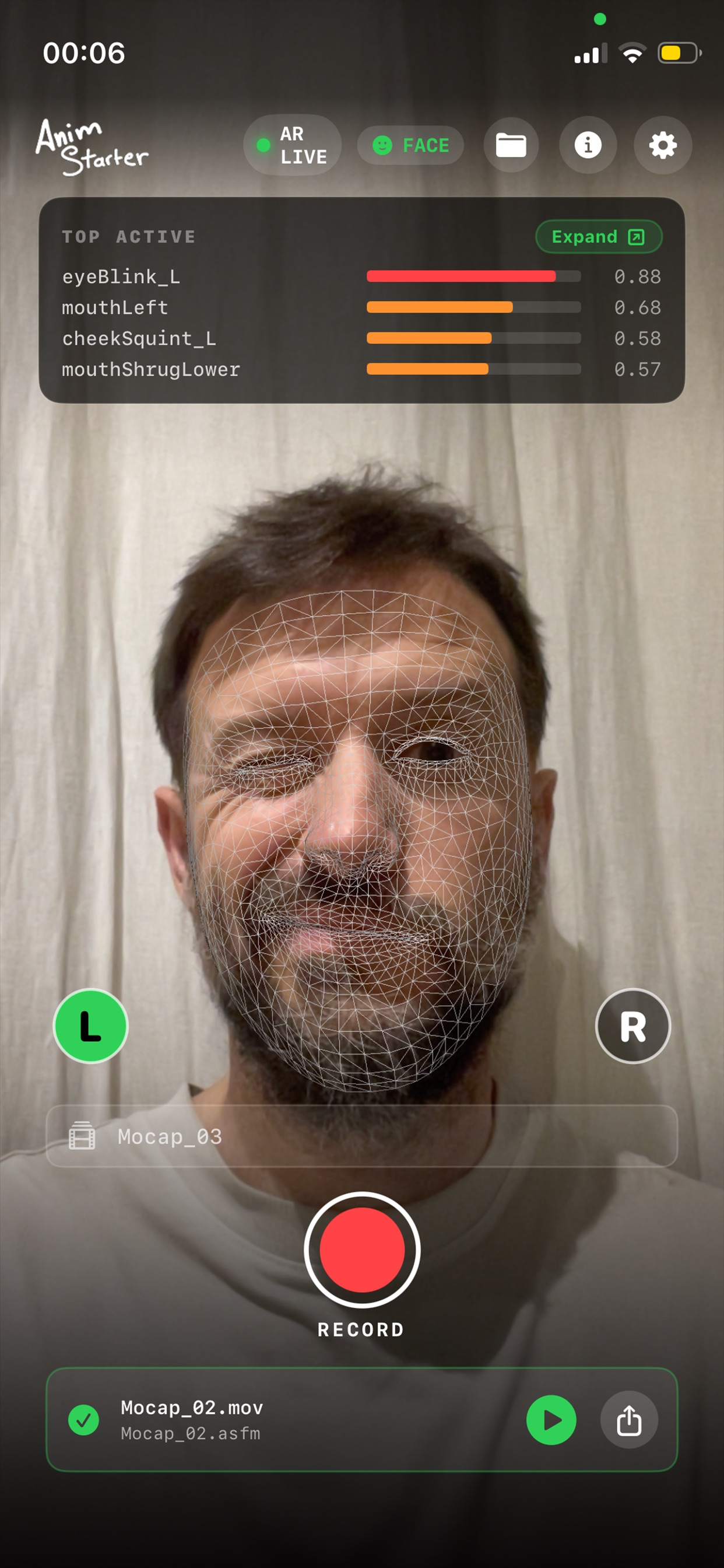 AnimStarter Face Mocap screenshot 9