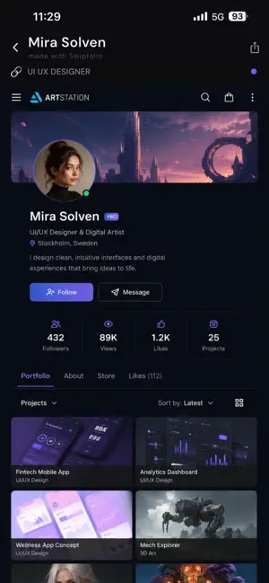 Swipfolio screenshot 3