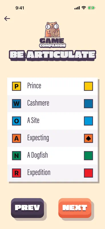 Be Articulate - Game Companion screenshot 1 of 3
