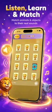 MatchUp Kids: Memory Games iPhone screenshot