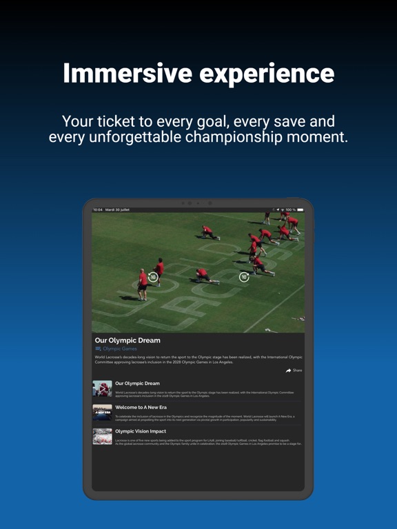 World Lacrosse TV iPad screenshot 4 - Sports app