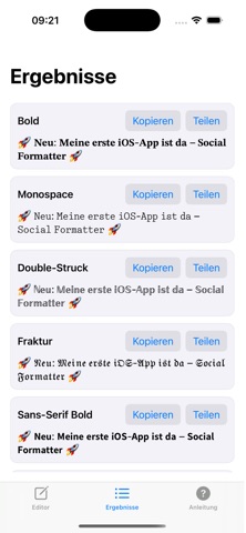 Social Formatter screenshot