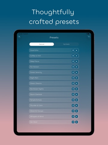 Sound Asleep: Custom Sounds iPad screenshot