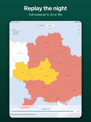 Dronar: Air Raid & Drone Map iPad screenshot 2