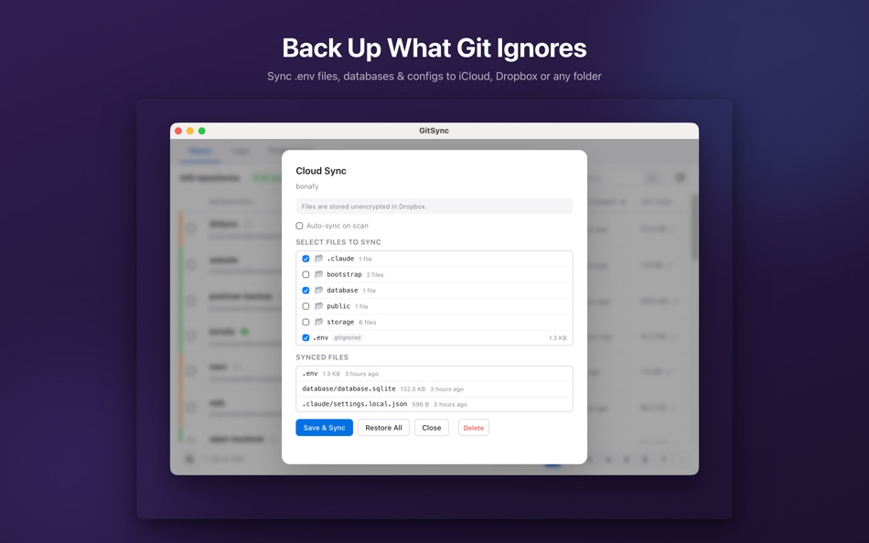 #6. GitSync Lite (macOS) 由: ssntpl.com