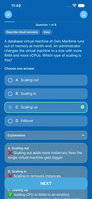 AZ-900 Azure Fundamentals Exam screenshot 4