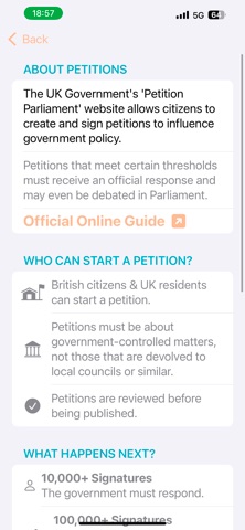 UK Petitions screenshot