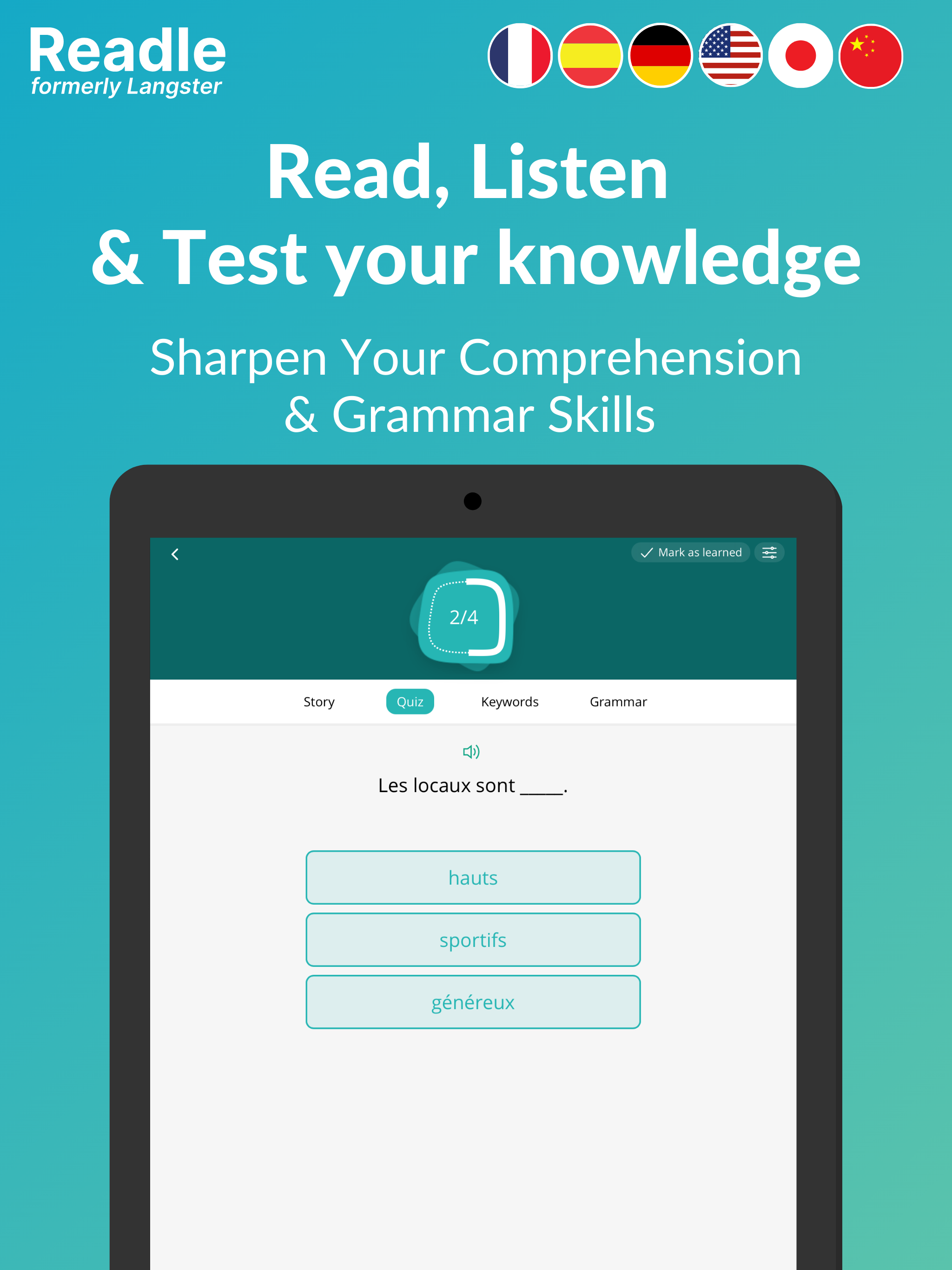 Readle: Learn Languages Daily screenshot 14
