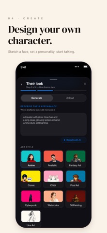 Mythos AI: Chat, Story Visuals iPhone screenshot