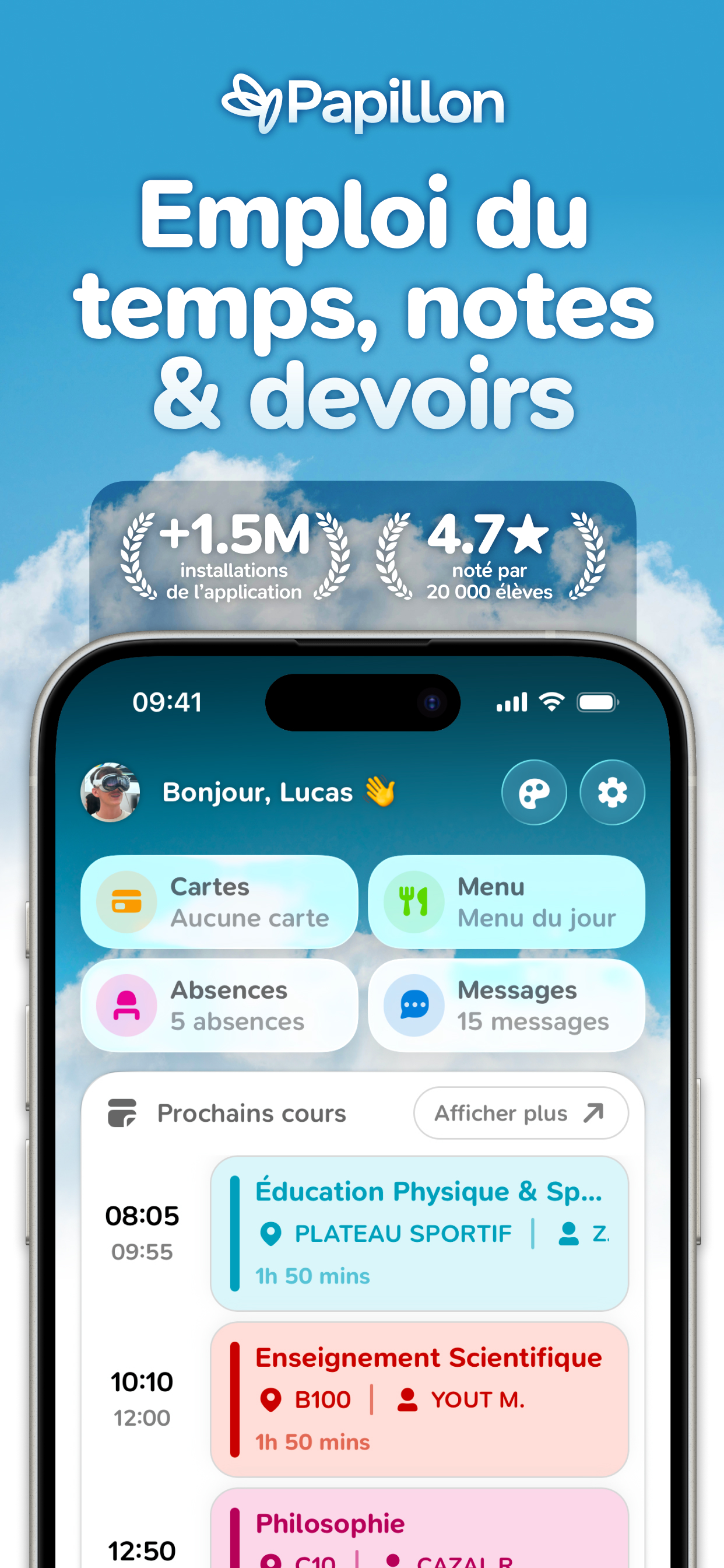 Papillon: Cours, Notes, Tâches