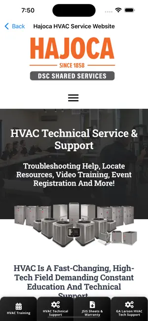 DSC HVAC Tech Support screenshot 3