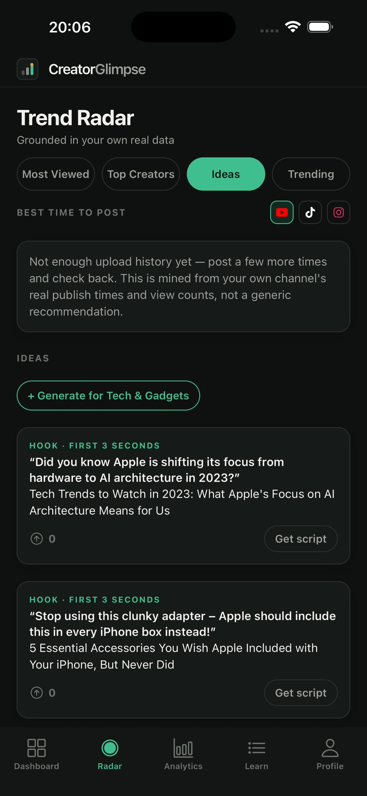 Screenshot 7 of CreatorGlimpse