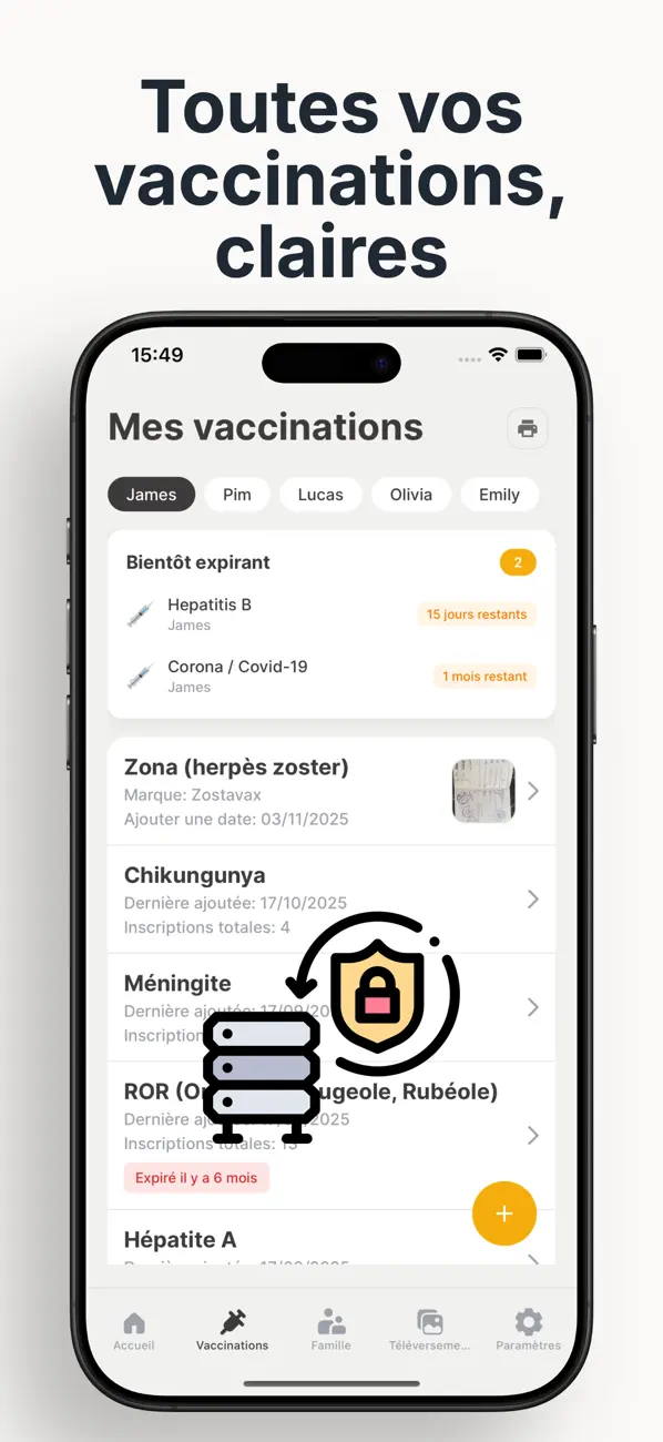 Screenshot #3 pour Vaxy: carnet de vaccination