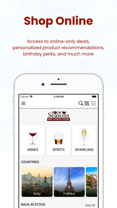 Four Seasons Wines & Liquors Screenshot