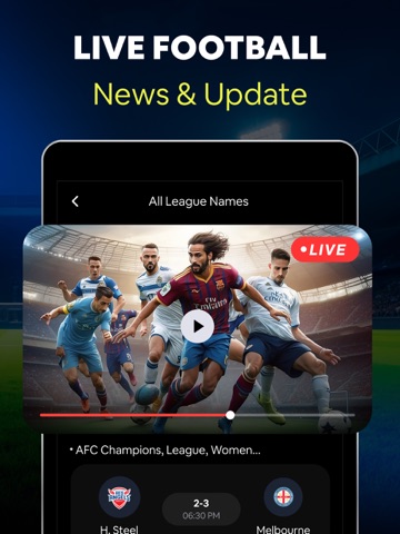 Live Football TV : HD TV Score iPad screenshot