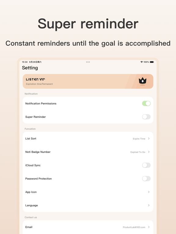 Lister - To Do List &Widget iPad screenshot 3 - Productivity app