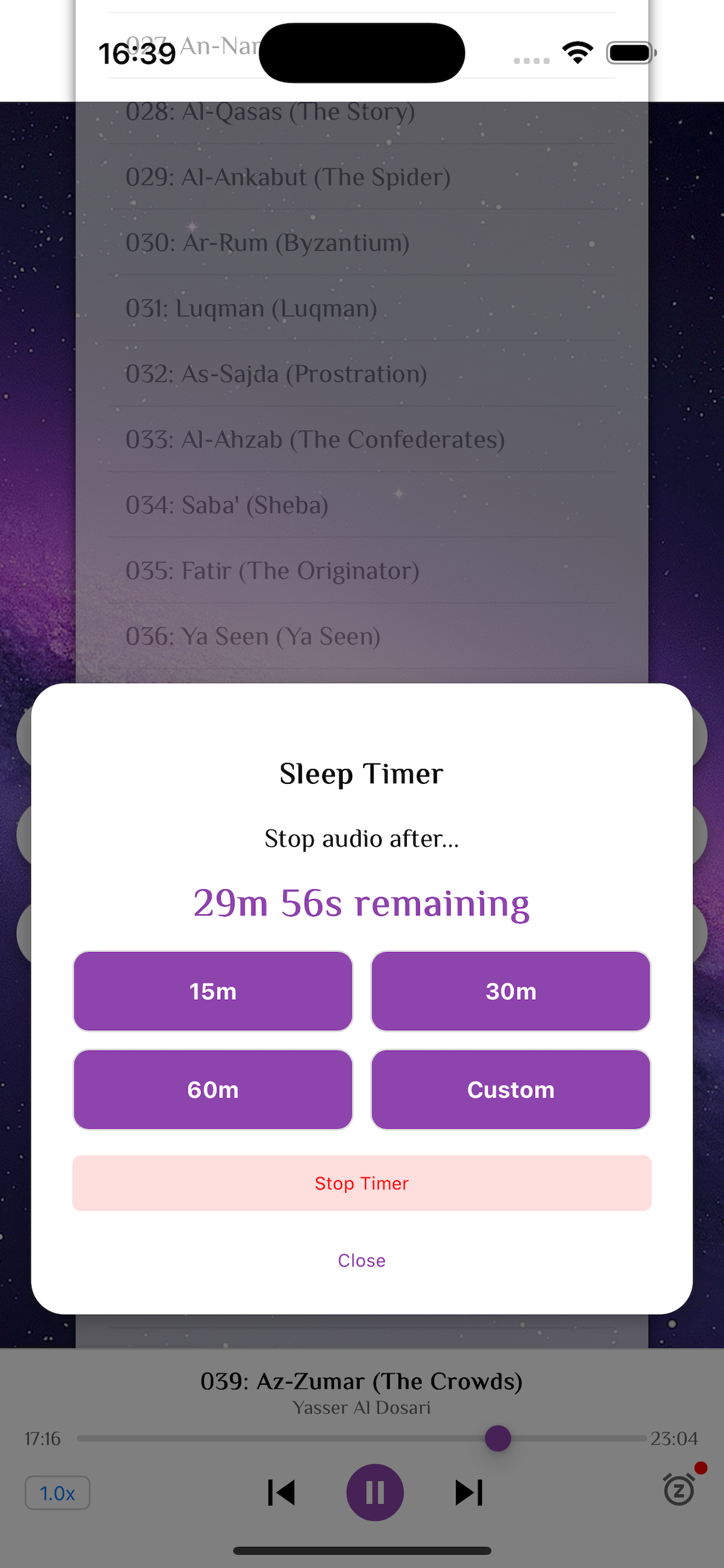 Quran Audio: English & Arabic screenshot 5