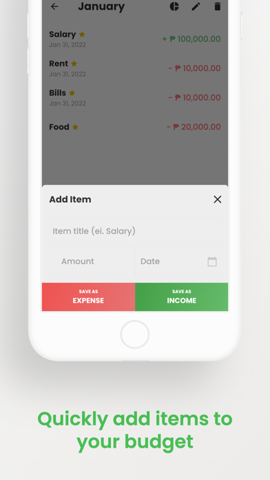 Basic Budget App Screenshot