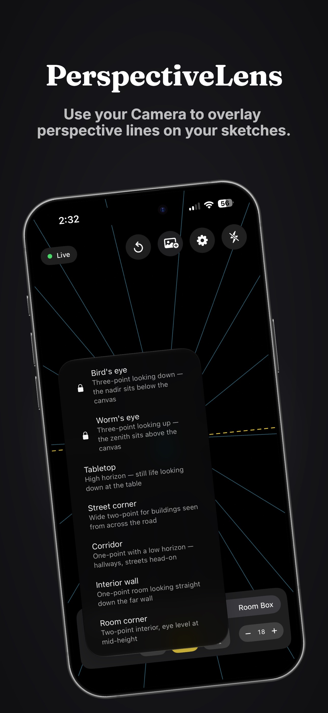 Screenshot 1 of PerspectiveLens - Trace & Draw