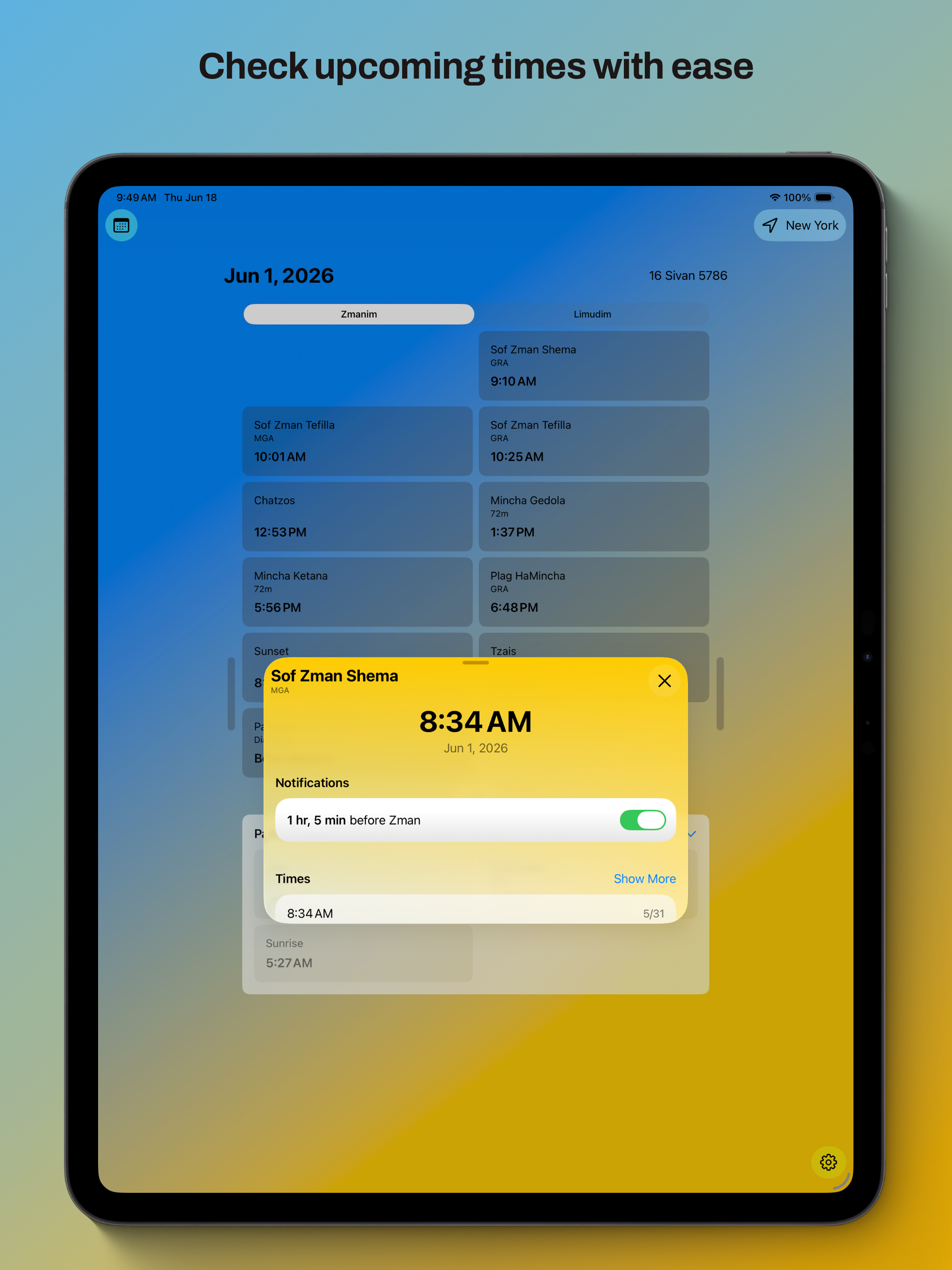 ClearZmanim screenshot 6