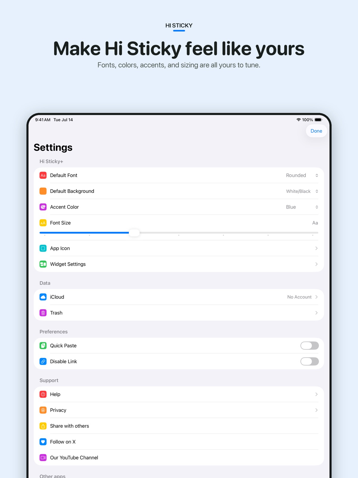 Hi Sticky Notes & Widgets ipad screenshot 3