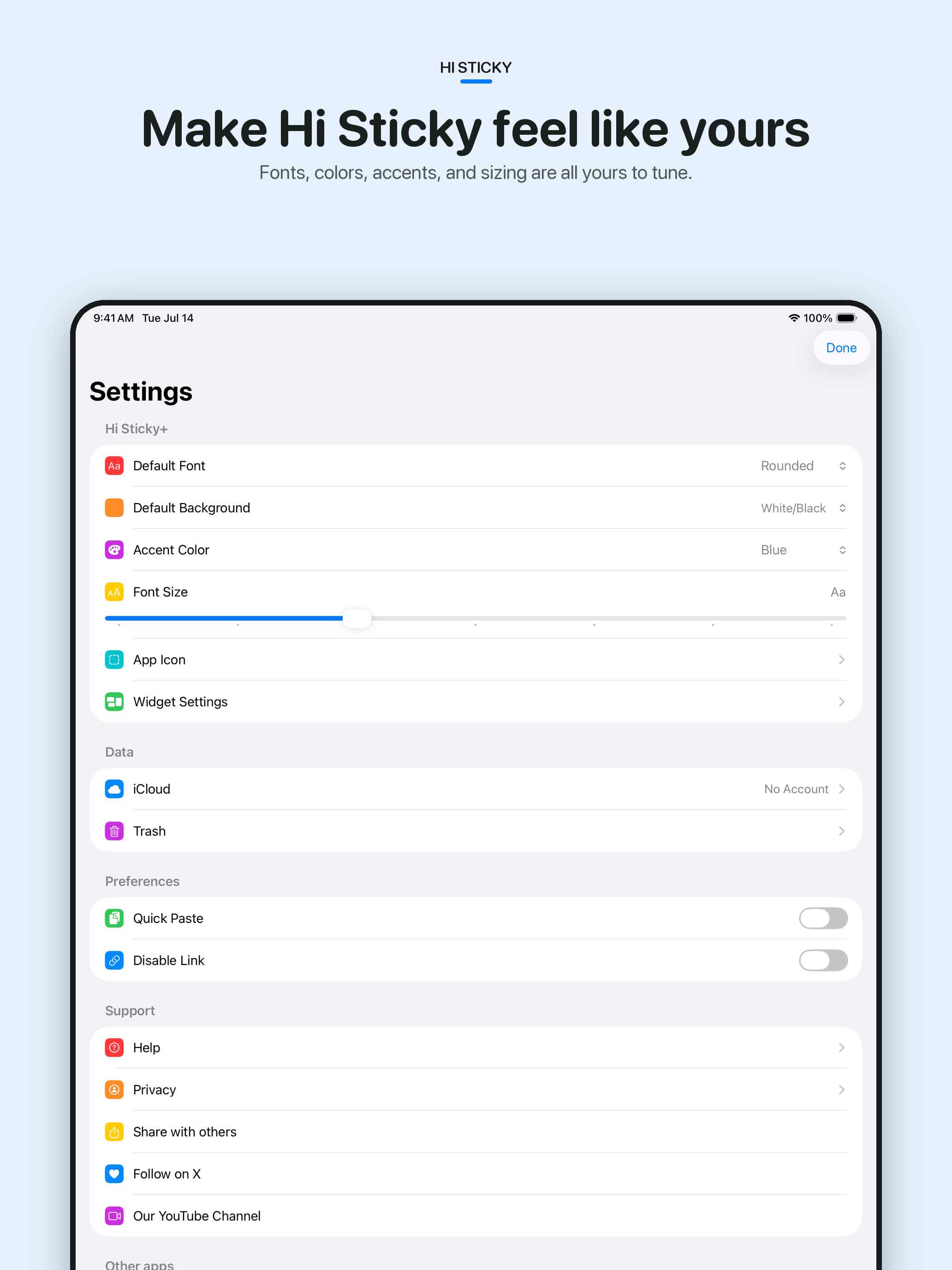 Hi Sticky: Notes SE + Widget