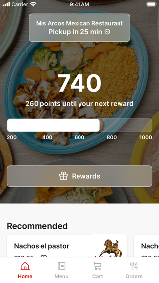 Screenshot 1 of Mis Arcos Mexican Restaurant App
