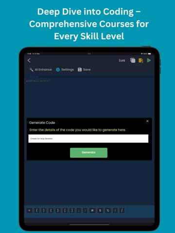 Learn Lua - Game Scripting iPad screenshot