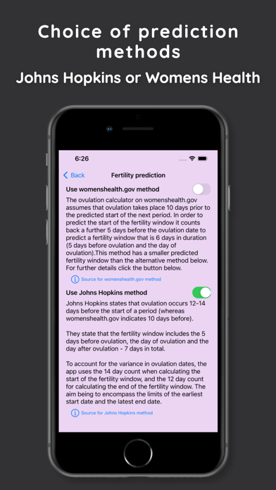 period Privacy period Screenshot
