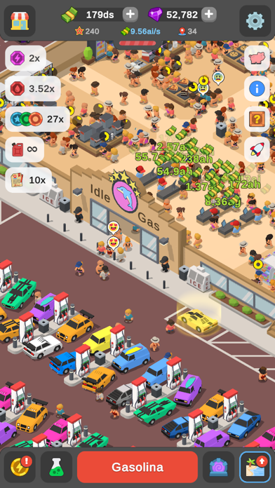 Idle Gas Station Tycoon iOS Mod IPA screenshot 1 - iOS game interface