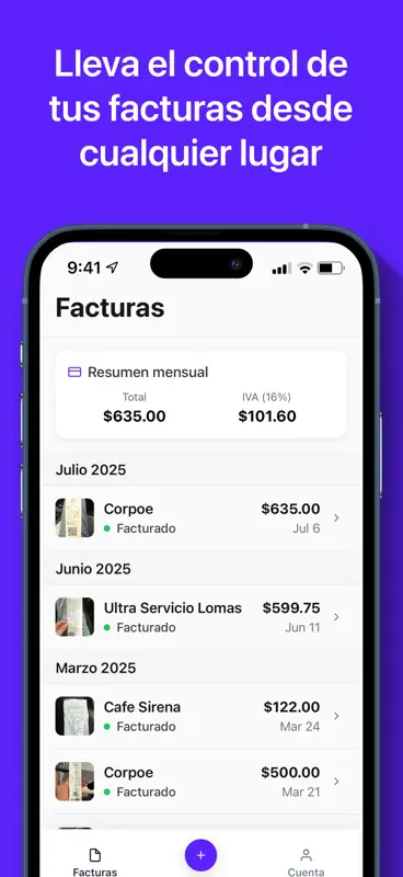 Fotofacturas - Factura fácil screenshot 2 of 3