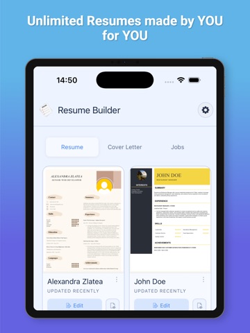 Resume Maker:AI resume builder iPad screenshot