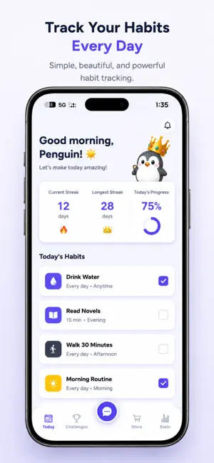 Waddle: AI Habit Tracker screenshot 2