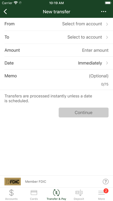 First eBanc Mobile iPhone screenshot 5 - Finance app