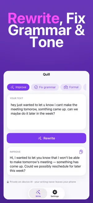Quill: AI Writing Assistant screenshot 1