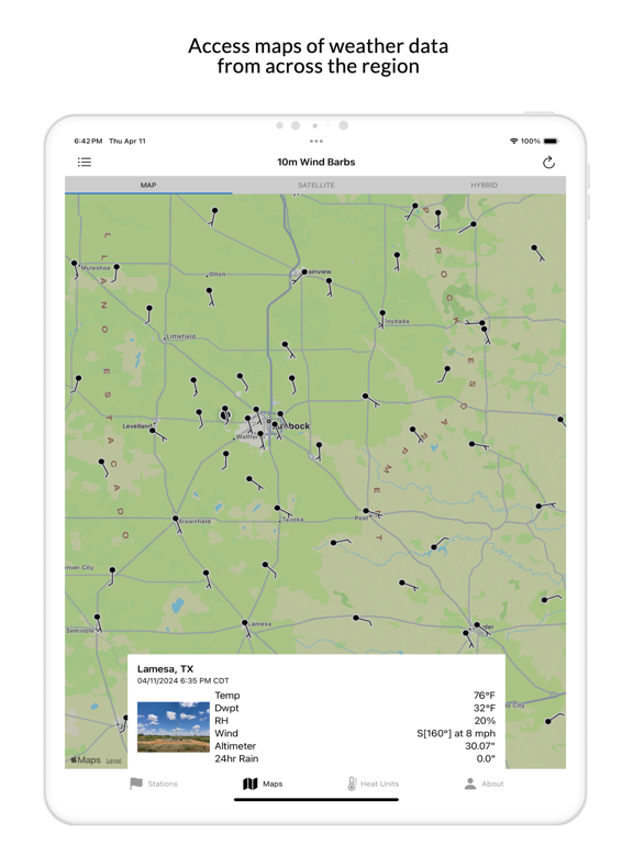 West Texas Mesonet iPad screenshot 4 - Weather app