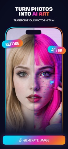 NeonGlow AI Art Generator screenshot