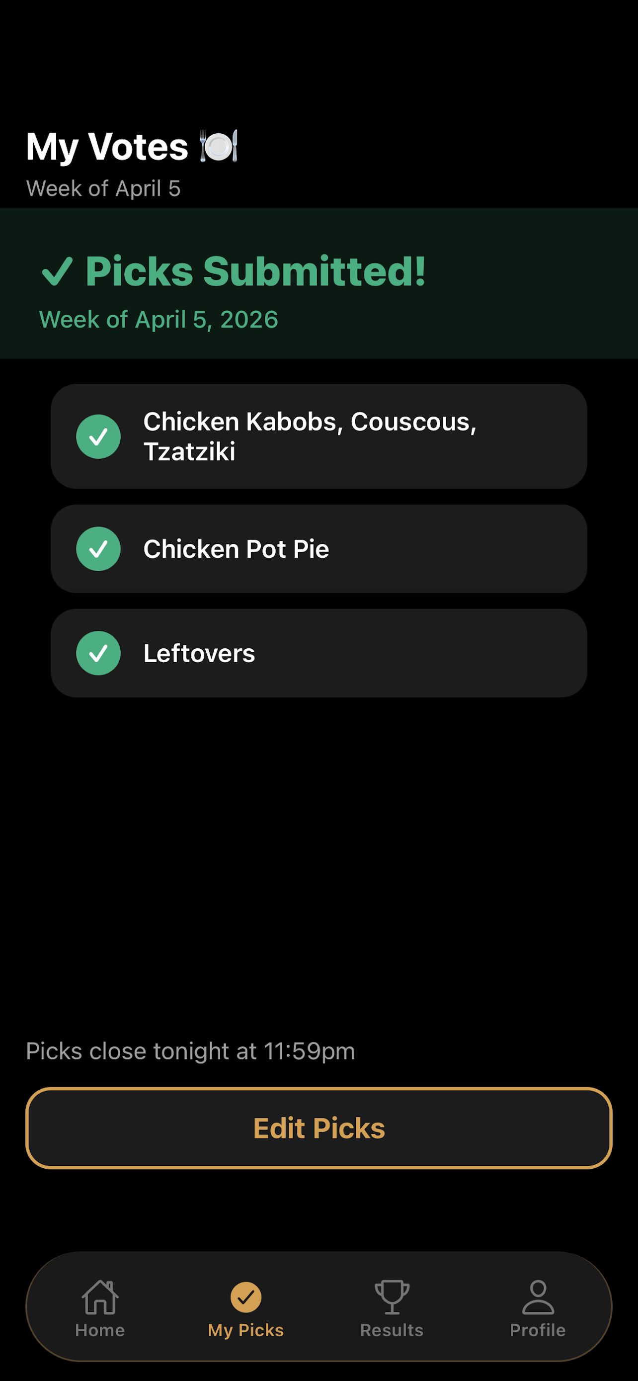 DinnerVote