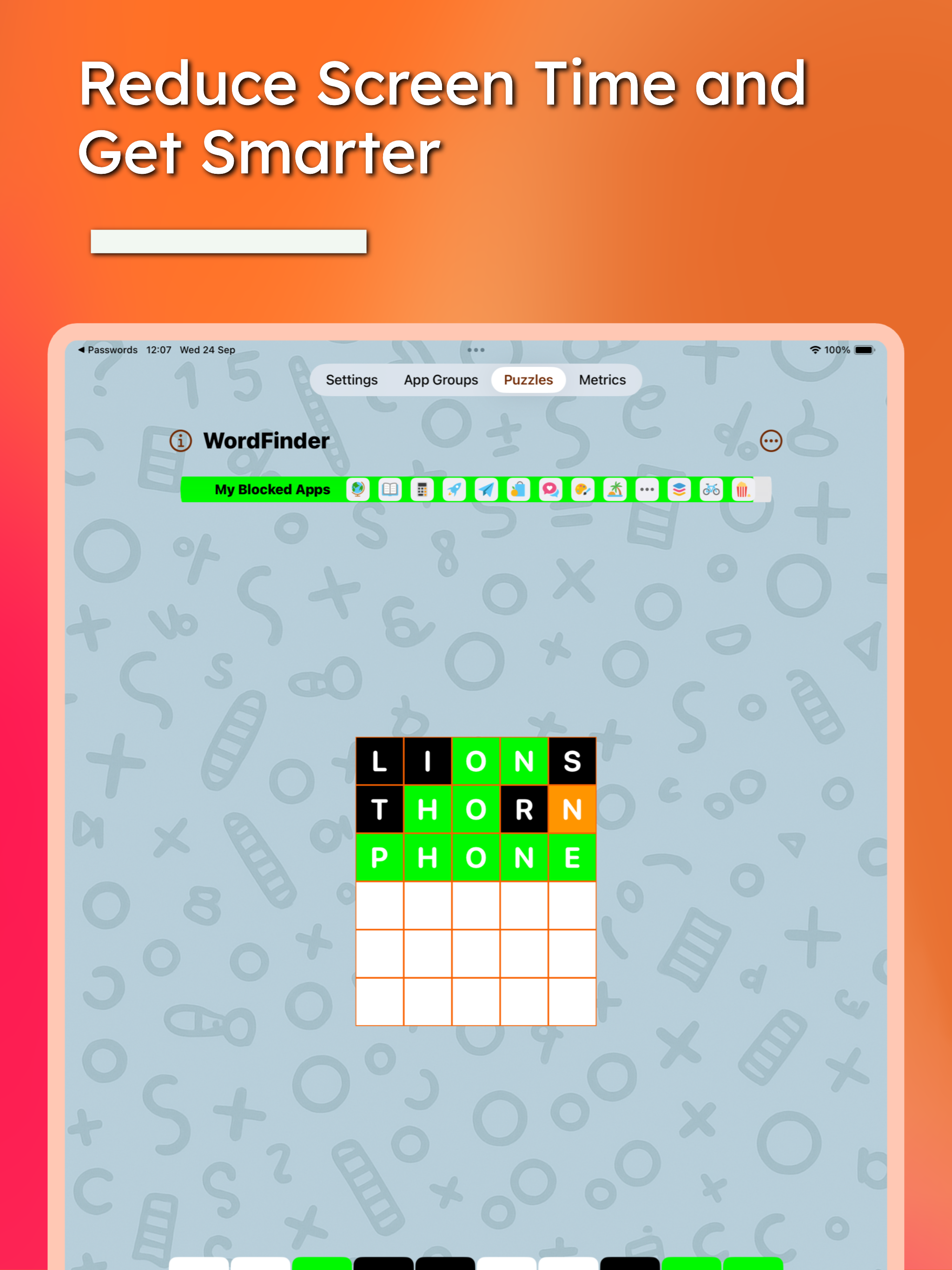 SmartBlock: Focus with Puzzles