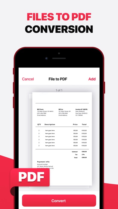 PDF Converter・Convert, Scanner Screenshot