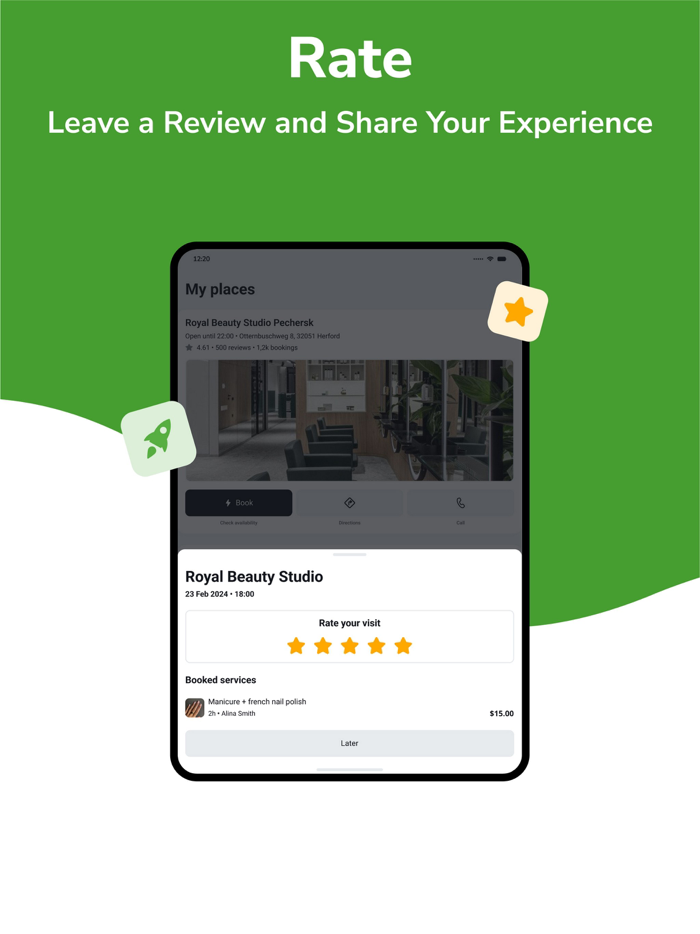 EasyWeek App book online