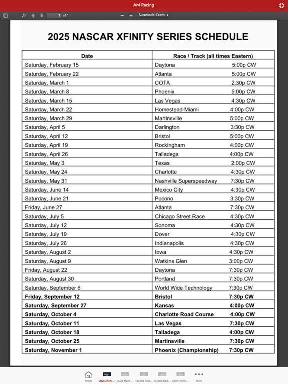 AM Racing iPad screenshot 2 - Sports app