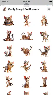 goofy bengal cat stickers iphone screenshot 1
