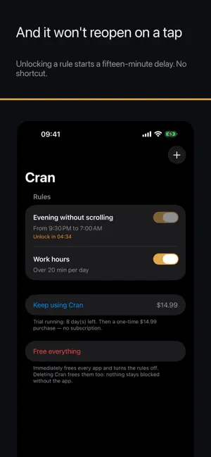 Block Apps: Cran screenshot 2