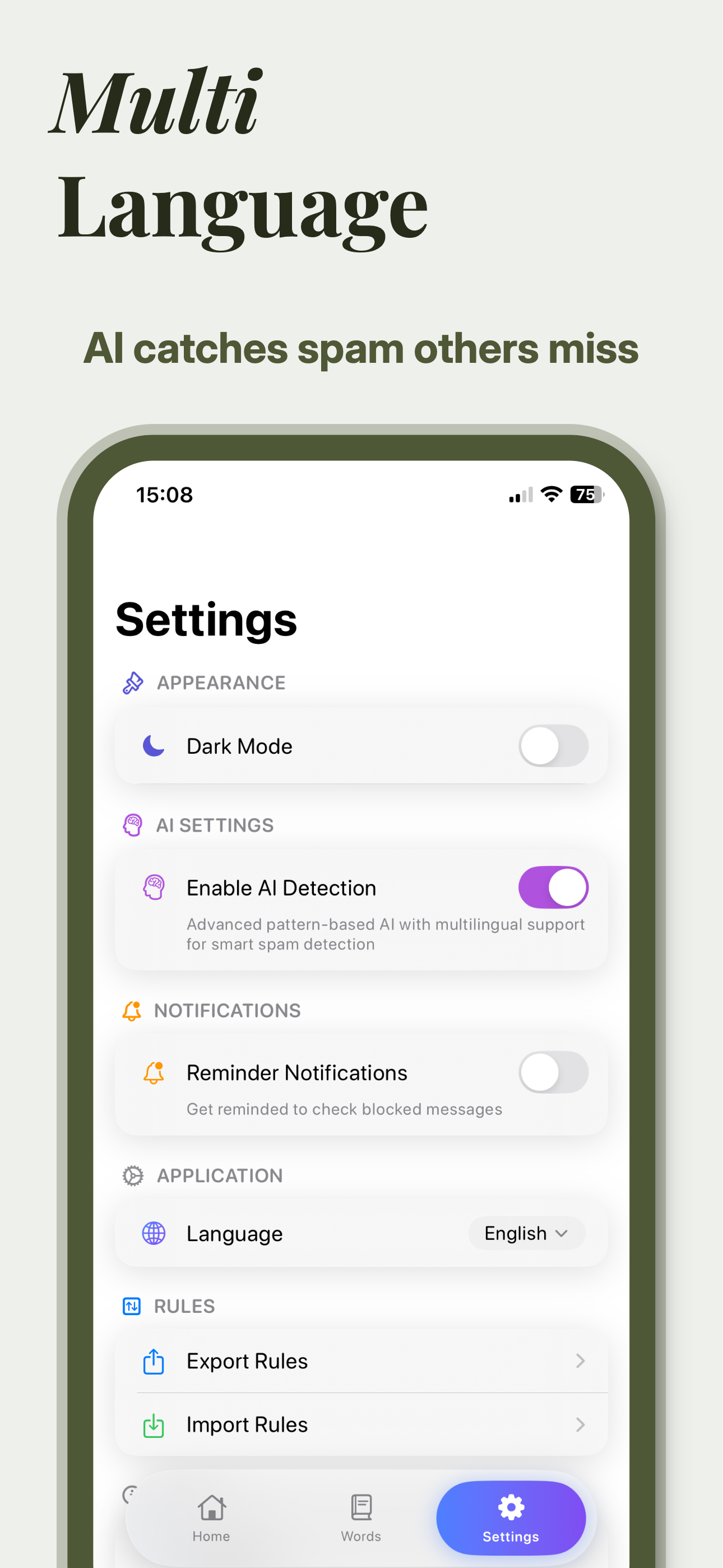 Aegis: AI SMS Spam Blocker