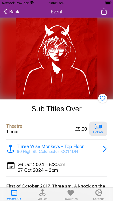 Colchester Fringe Festival Screenshot